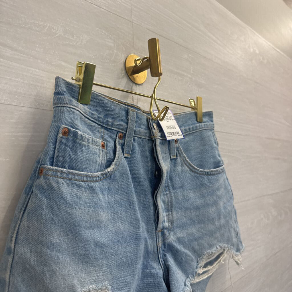 Levi Light Wash 501 Denim Shorts 26
