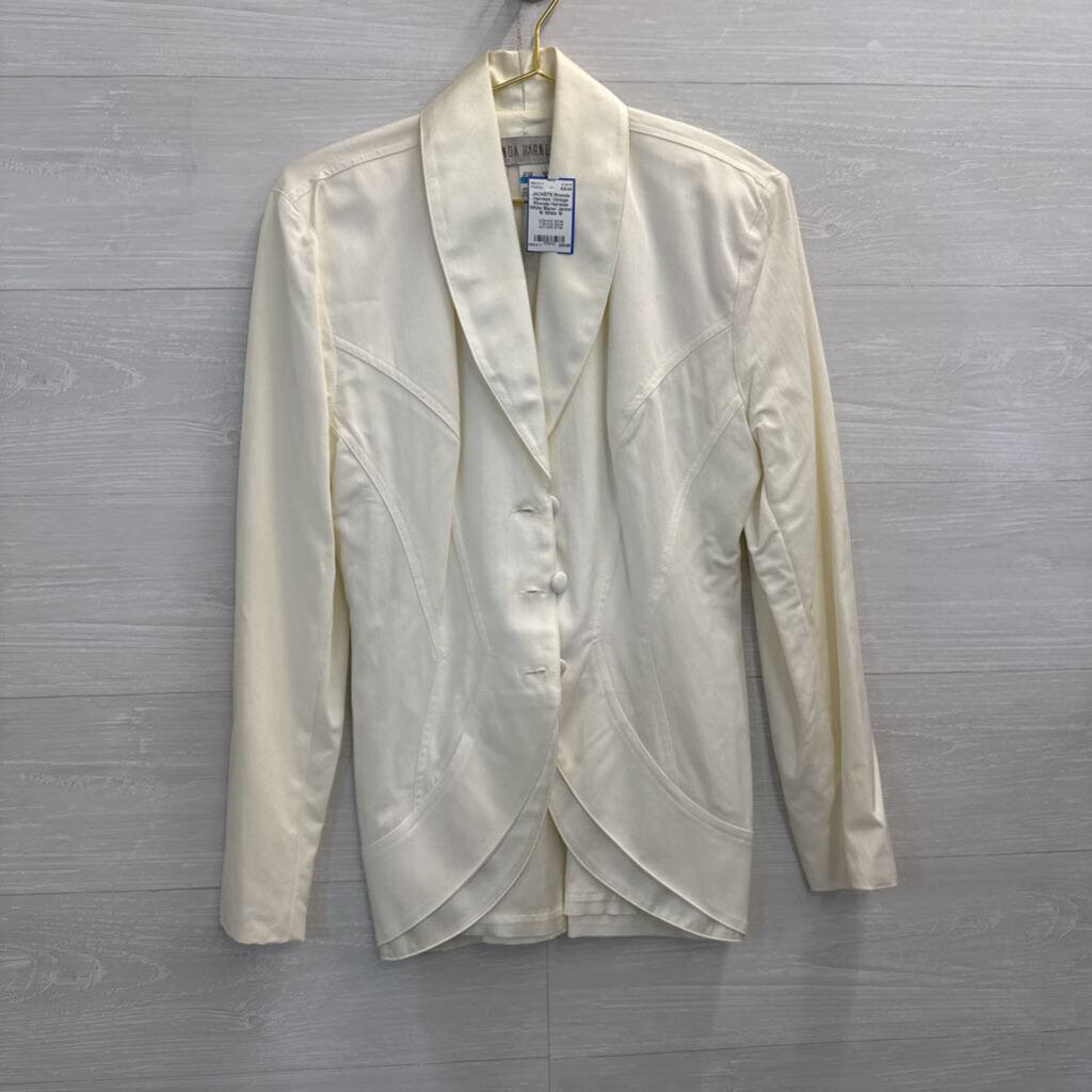 Vintage Rhonda Harness White Blazer Jacket 10