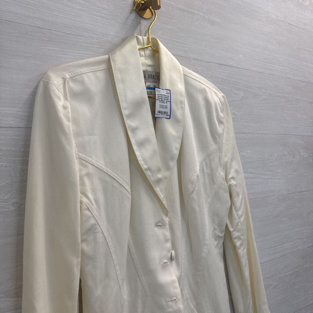 Vintage Rhonda Harness White Blazer Jacket 10