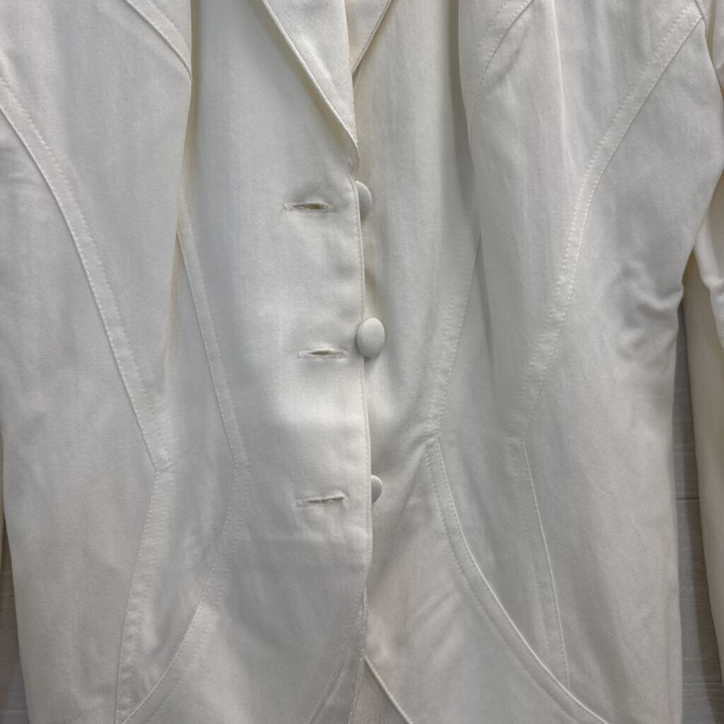 Vintage Rhonda Harness White Blazer Jacket 10