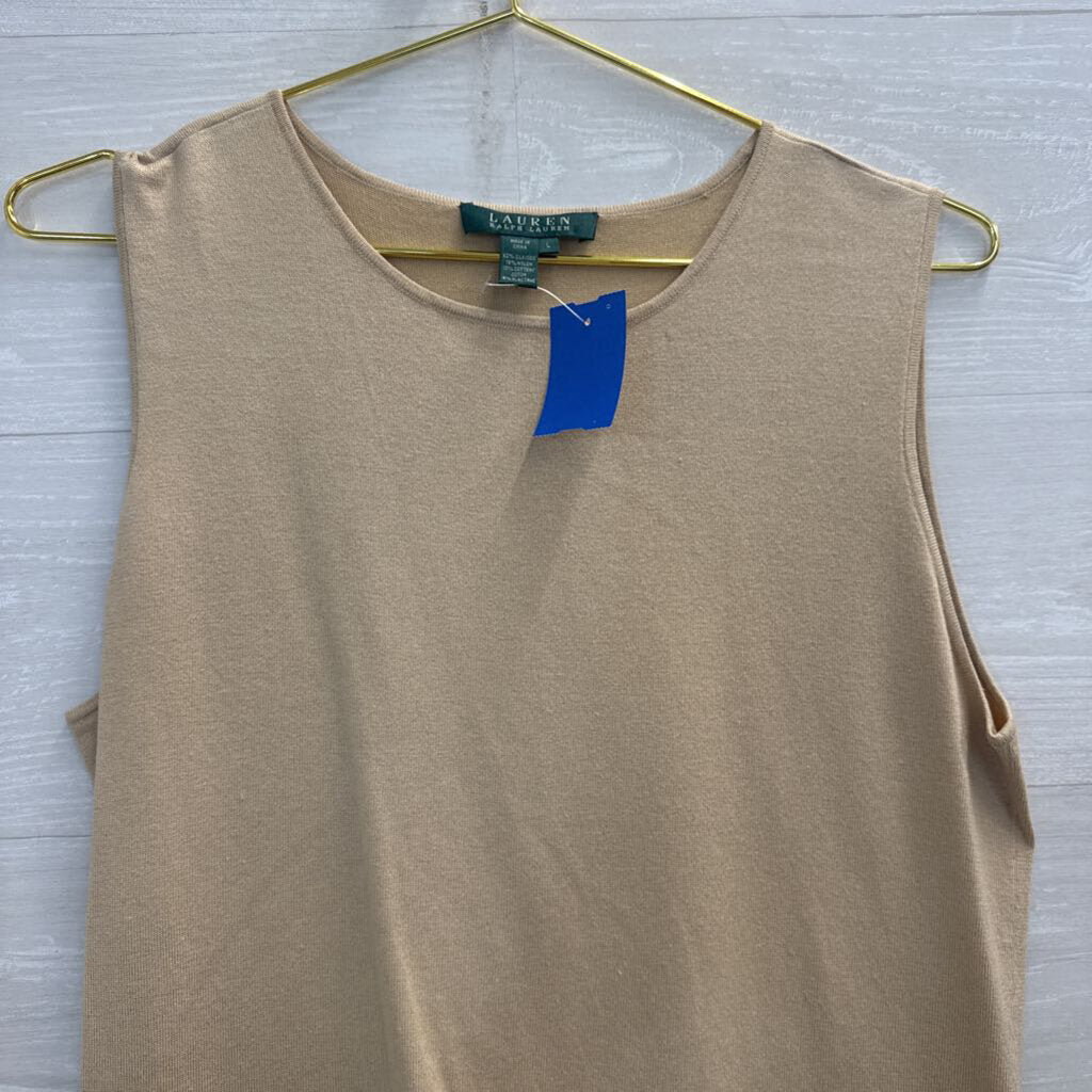 Ralph Lauren Brown Knit Tank Top Large