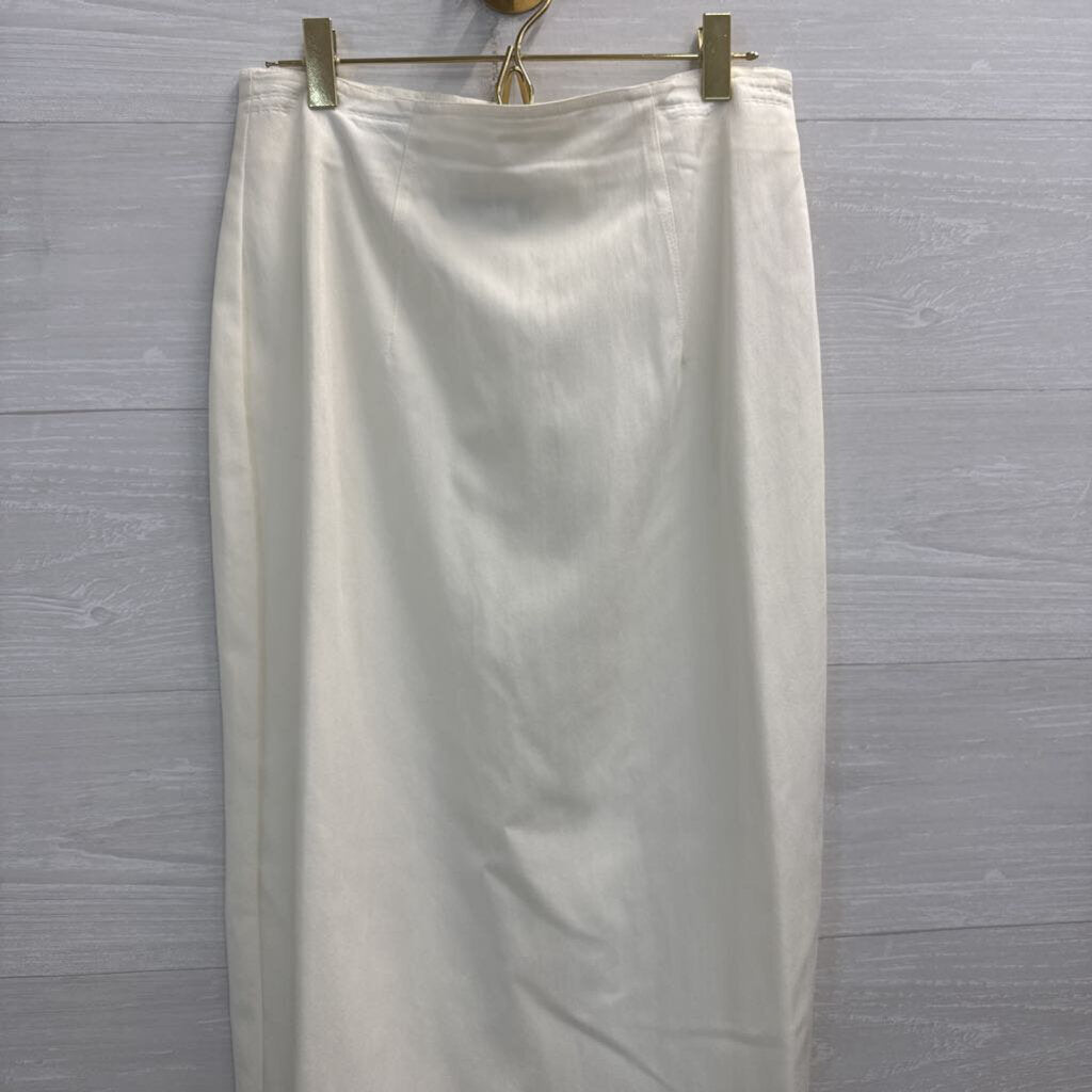 Vintage Rhonda Harness White Maxi Skirt 10