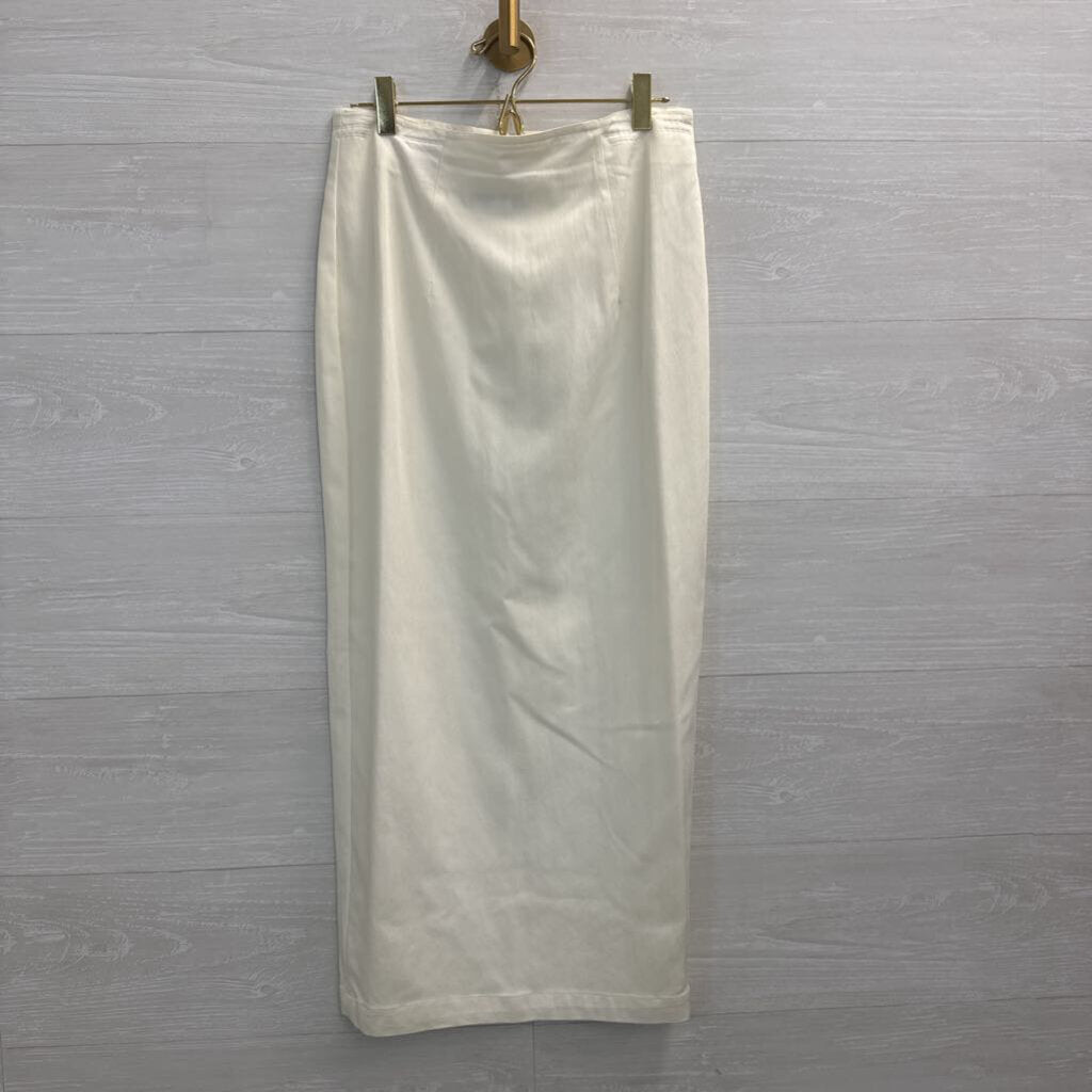 Vintage Rhonda Harness White Maxi Skirt 10