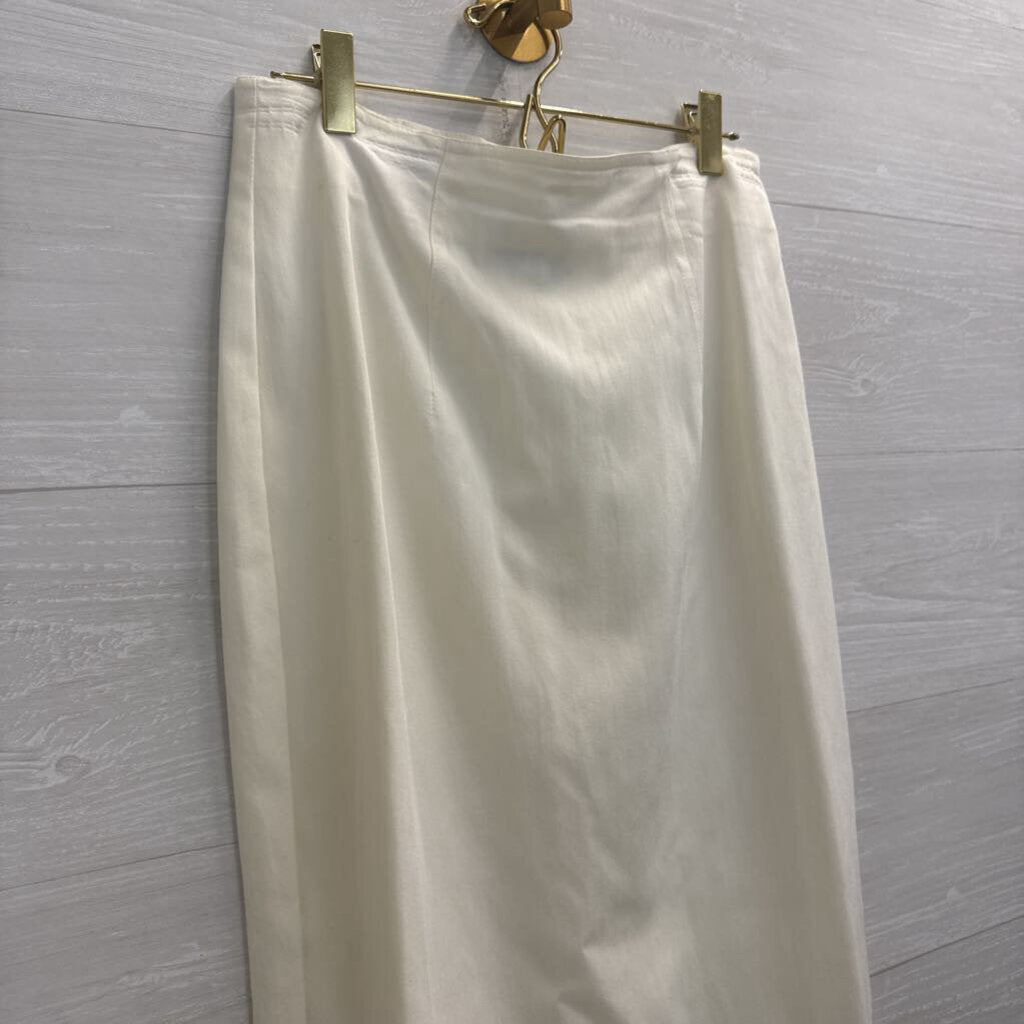 Vintage Rhonda Harness White Maxi Skirt 10