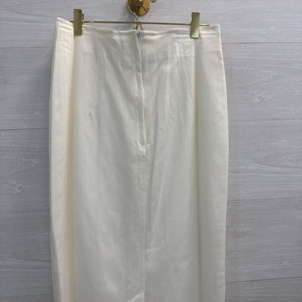 Vintage Rhonda Harness White Maxi Skirt 10