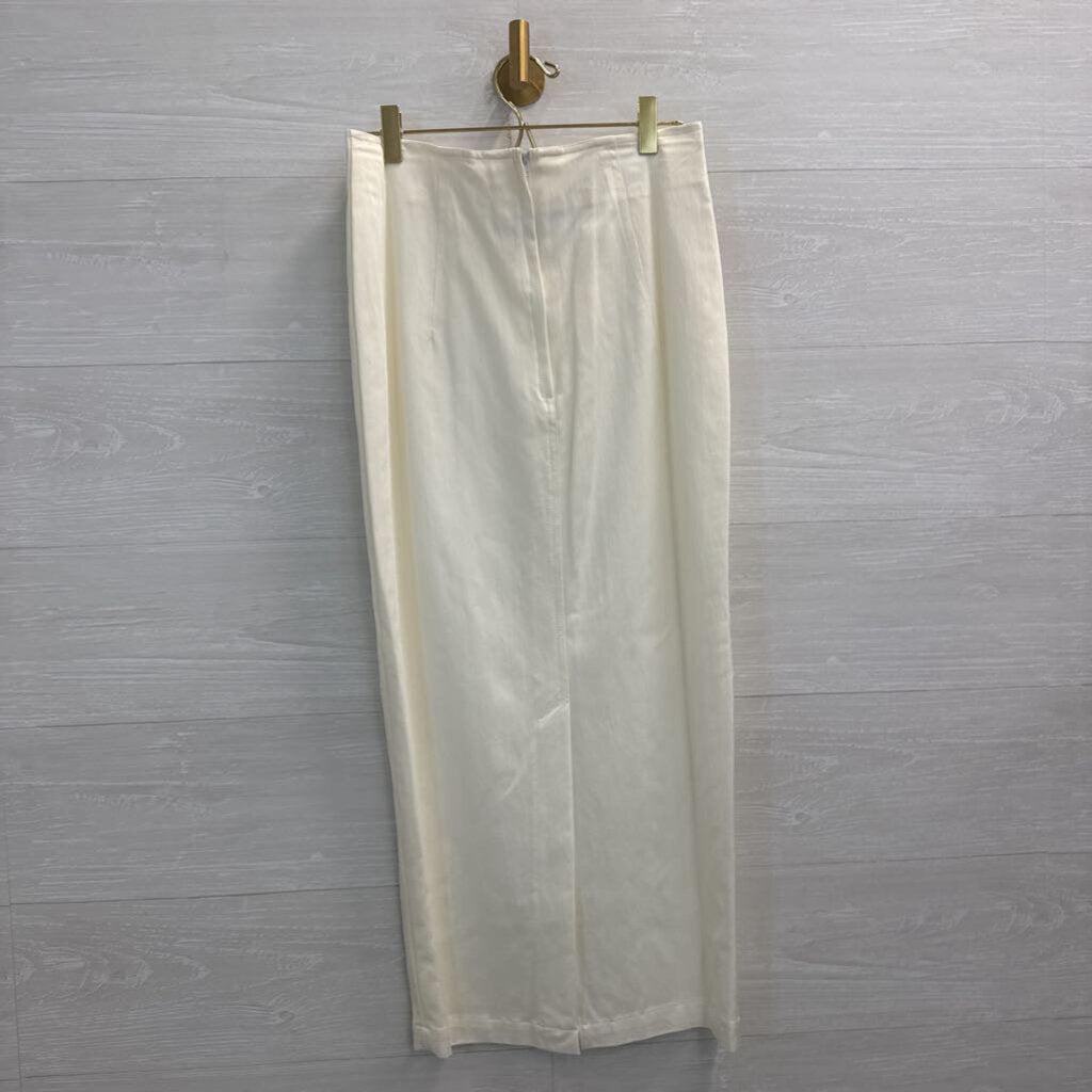 Vintage Rhonda Harness White Maxi Skirt 10