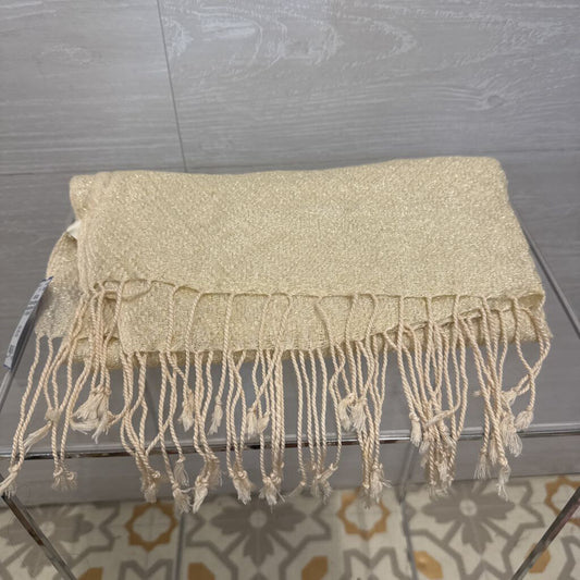 Beige Shimmer Knit Scarf