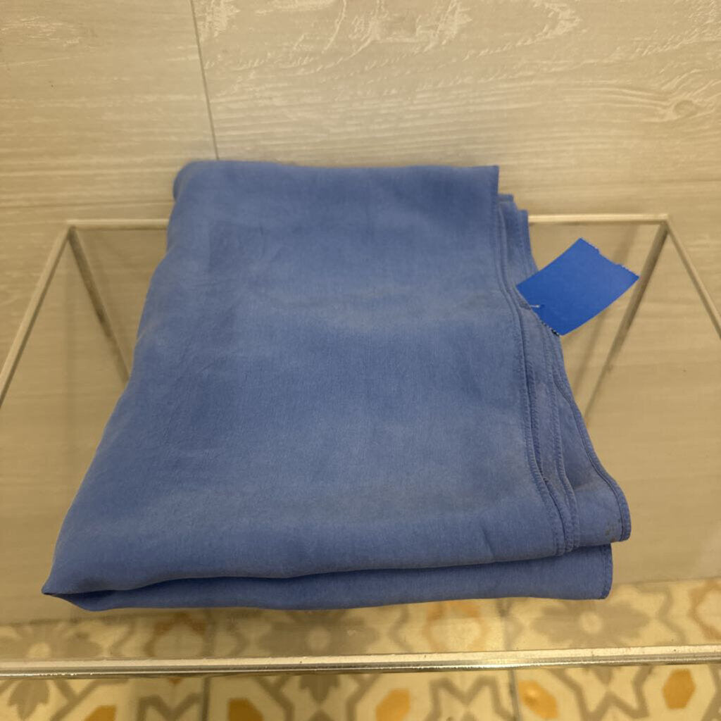 Blue 100% Silk Scarf