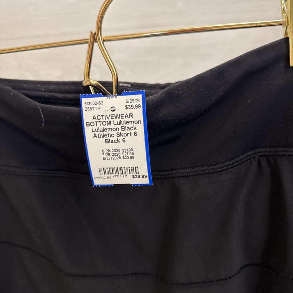 Lululemon Black Athletic Skort 6