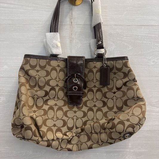 Coach Brown Signature Hampton Shoulder Purse