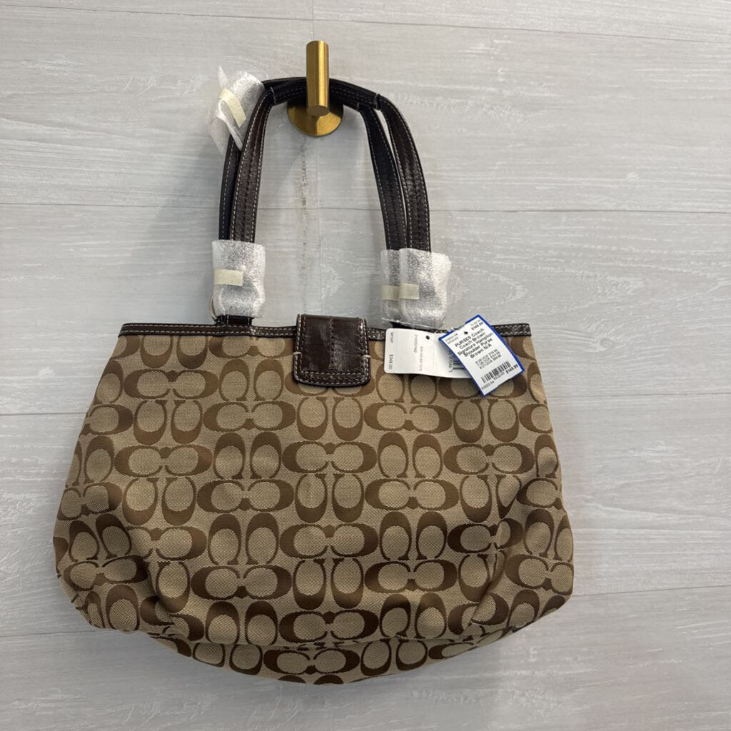 Coach Brown Signature Hampton Shoulder Purse