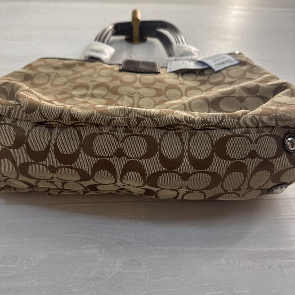 Coach Brown Signature Hampton Shoulder Purse