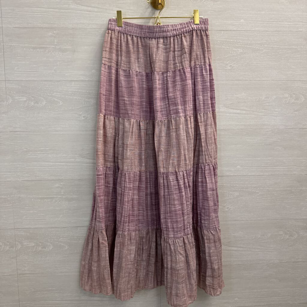 Young Threads Purple Tiered Maxi Skirt Medium