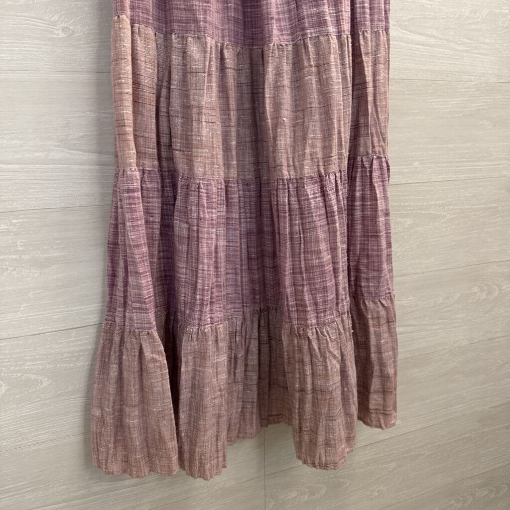 Young Threads Purple Tiered Maxi Skirt Medium