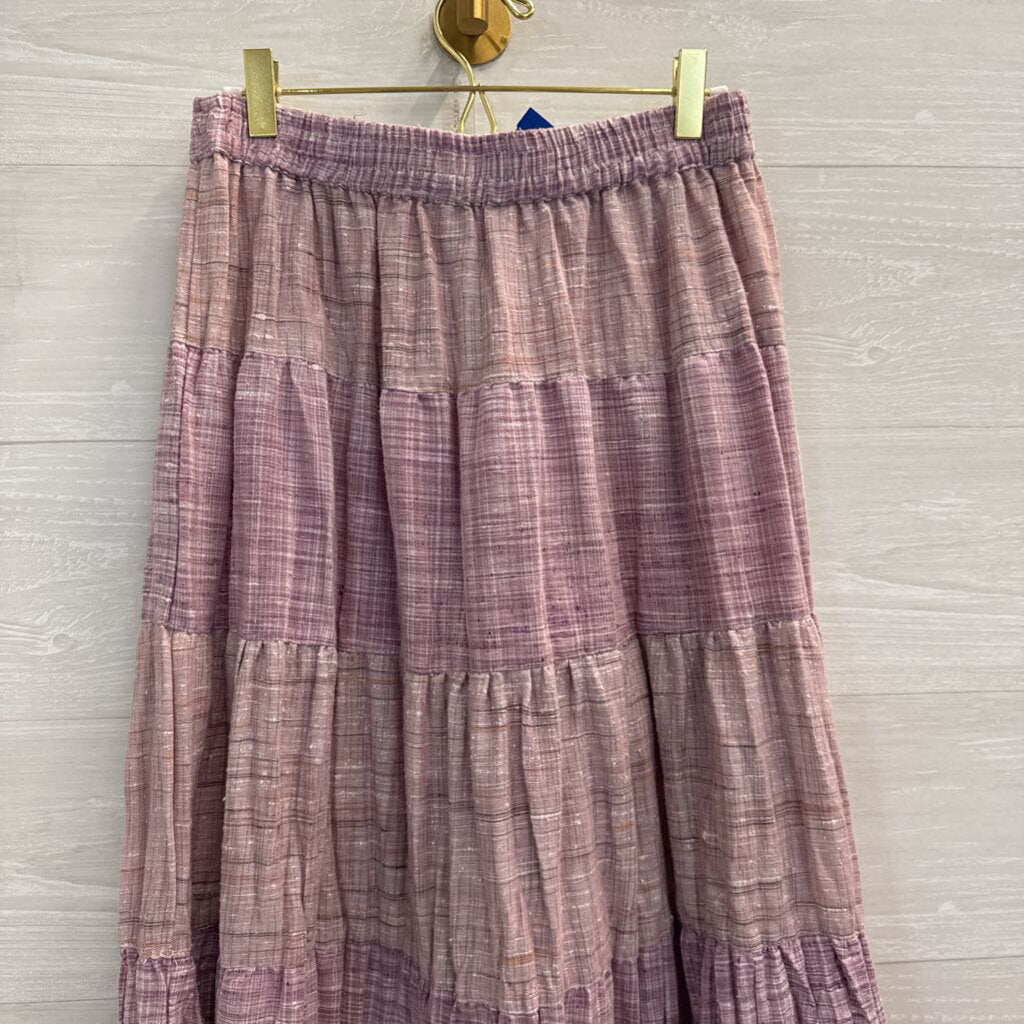 Young Threads Purple Tiered Maxi Skirt Medium