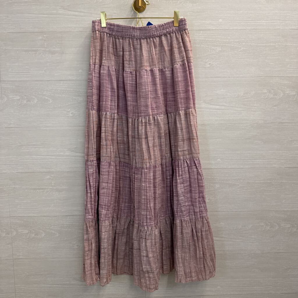 Young Threads Purple Tiered Maxi Skirt Medium