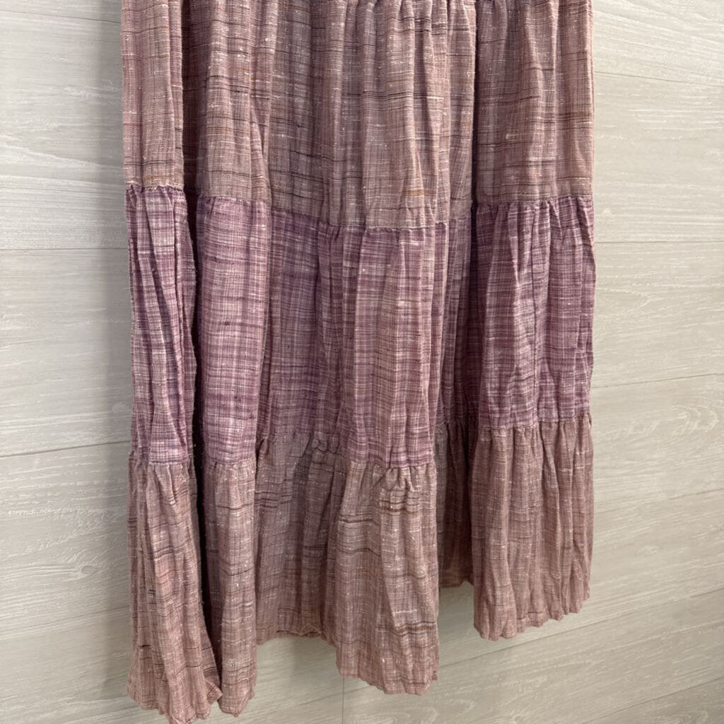Young Threads Purple Tiered Maxi Skirt Medium