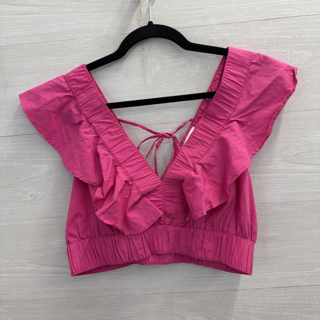 Japna Pink Cropped Top/ Maxi Skirt Set Large