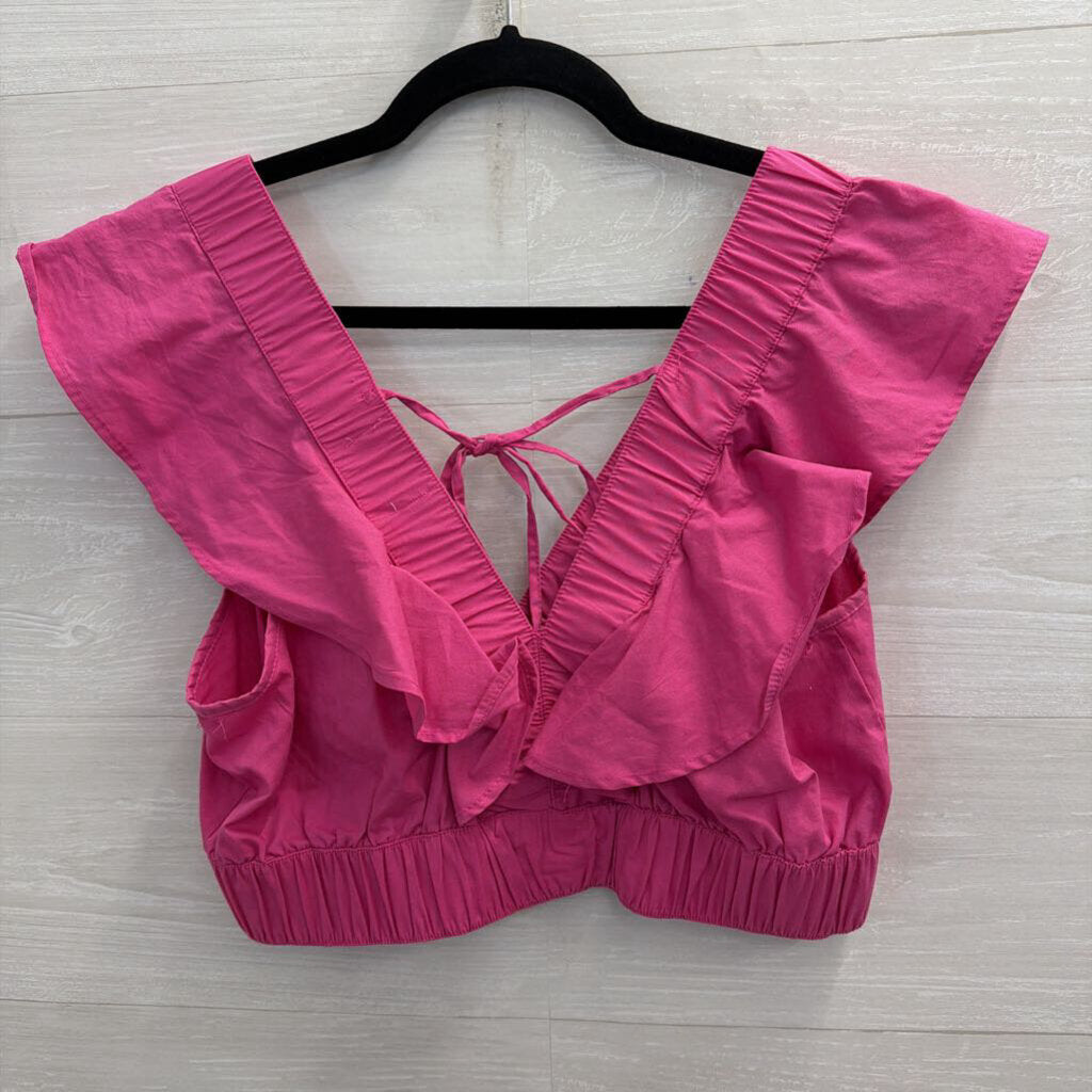 Japna Pink Cropped Top/ Maxi Skirt Set Large