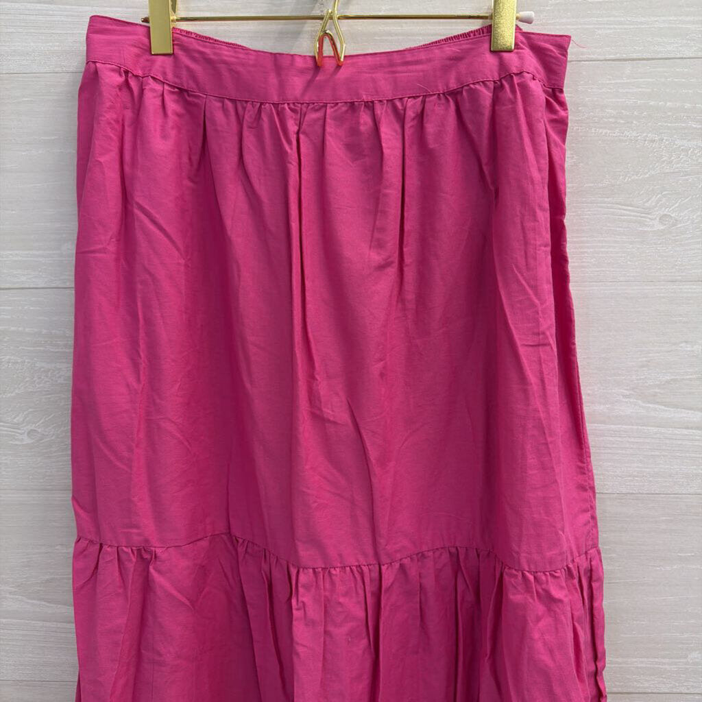 Japna Pink Cropped Top/ Maxi Skirt Set Large