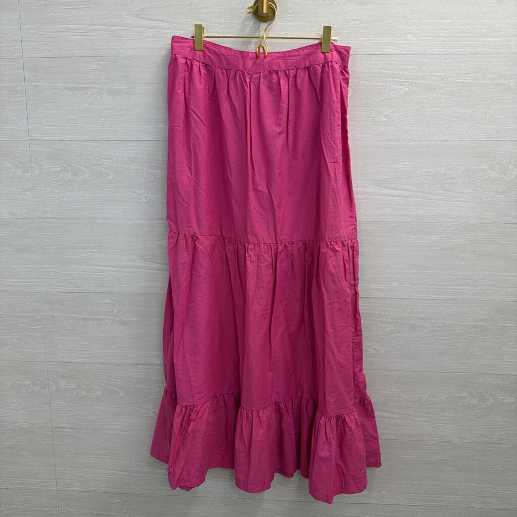 Japna Pink Cropped Top/ Maxi Skirt Set Large