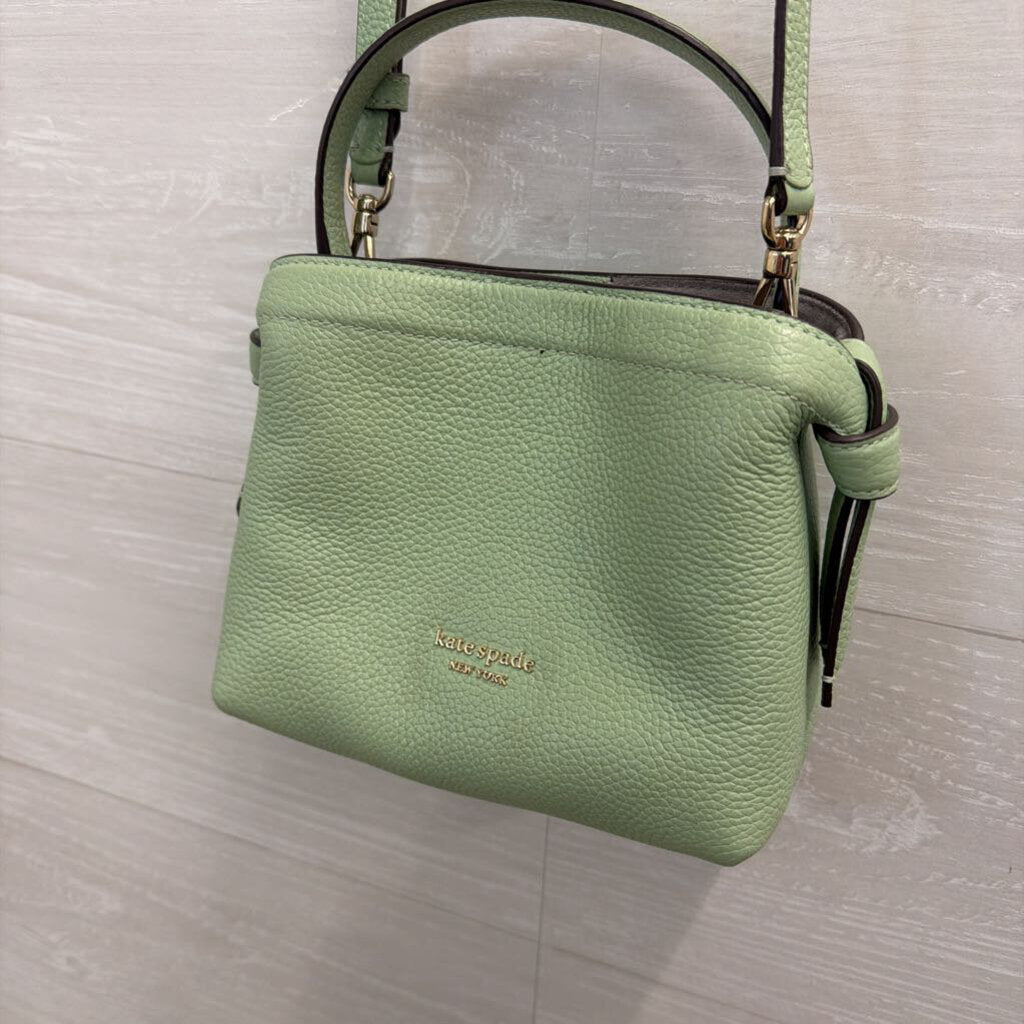 Kate Spade Mint Green Pebbled Leather Mini Crossbody Purse