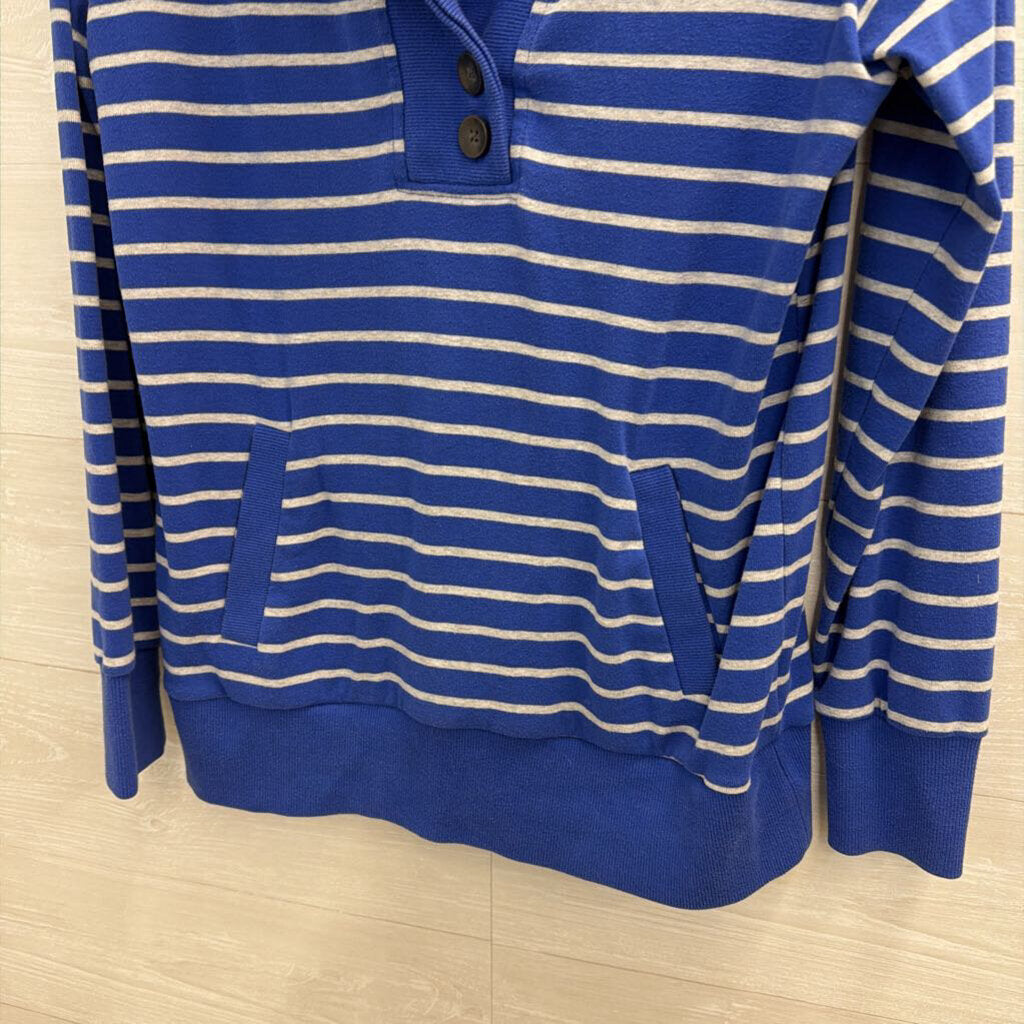 Banana Republic Blue/ White Striped Long Sleeve Pullover Top Large