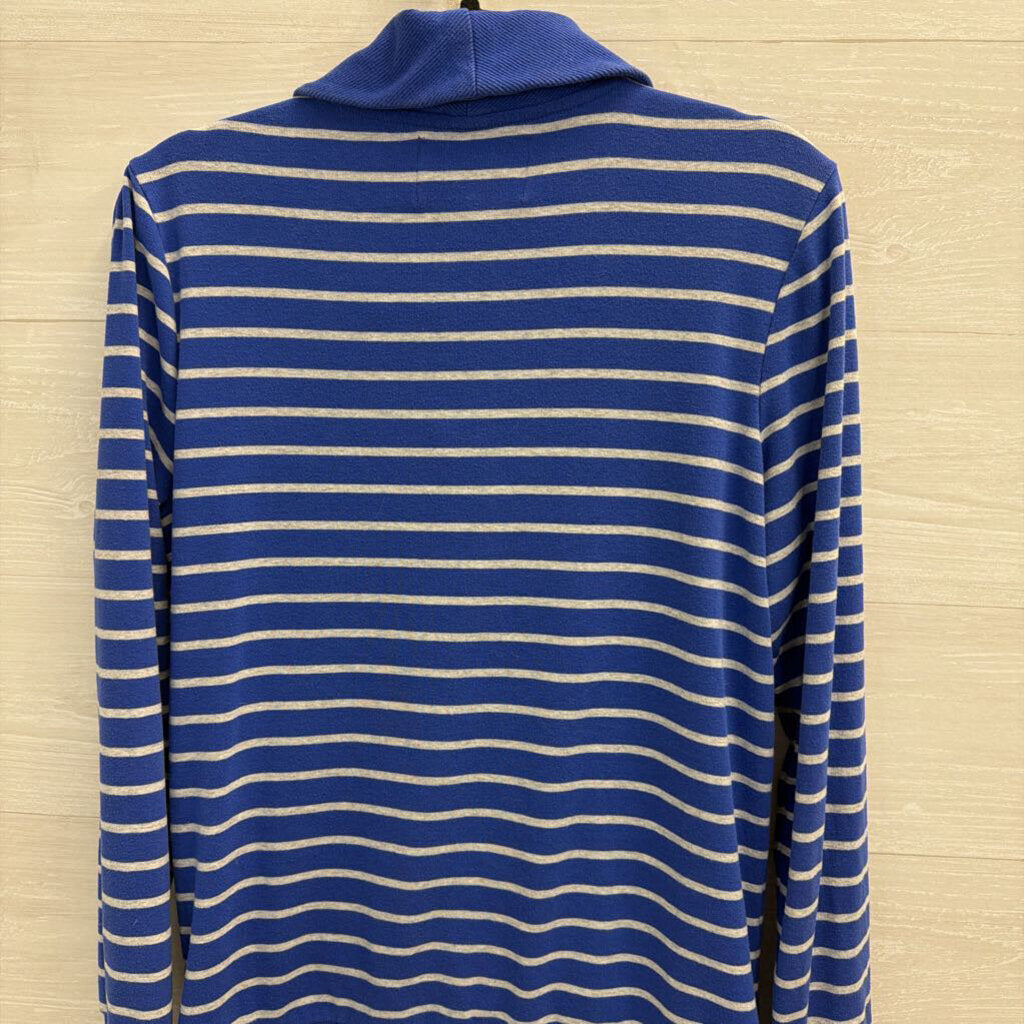 Banana Republic Blue/ White Striped Long Sleeve Pullover Top Large