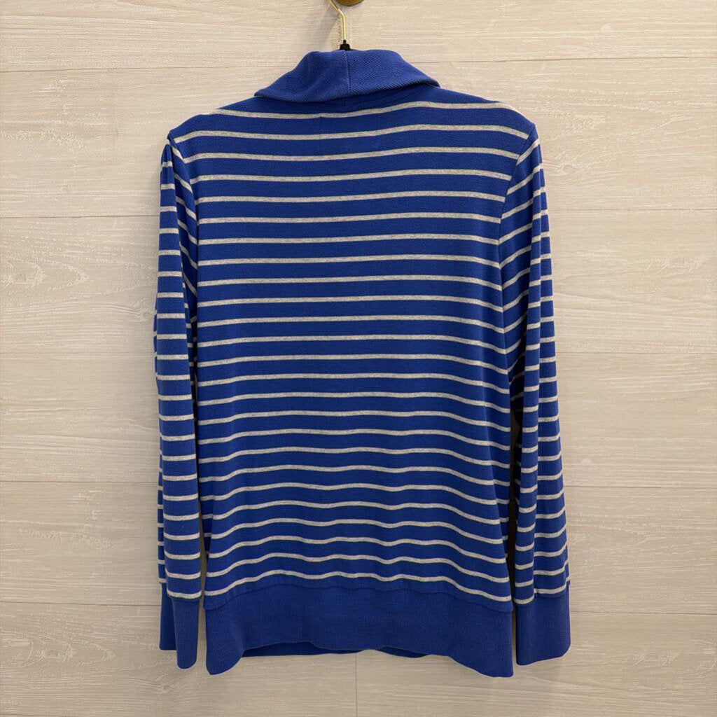 Banana Republic Blue/ White Striped Long Sleeve Pullover Top Large