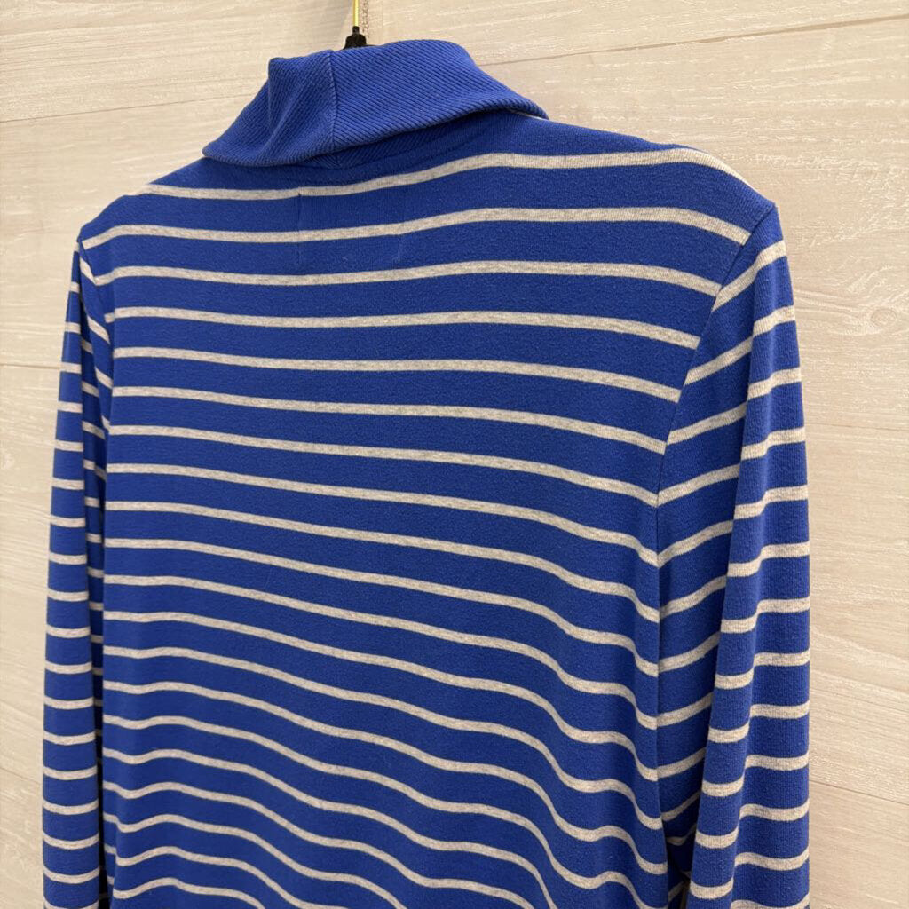 Banana Republic Blue/ White Striped Long Sleeve Pullover Top Large