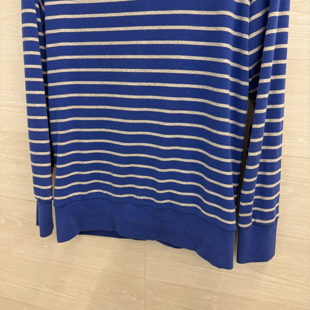 Banana Republic Blue/ White Striped Long Sleeve Pullover Top Large
