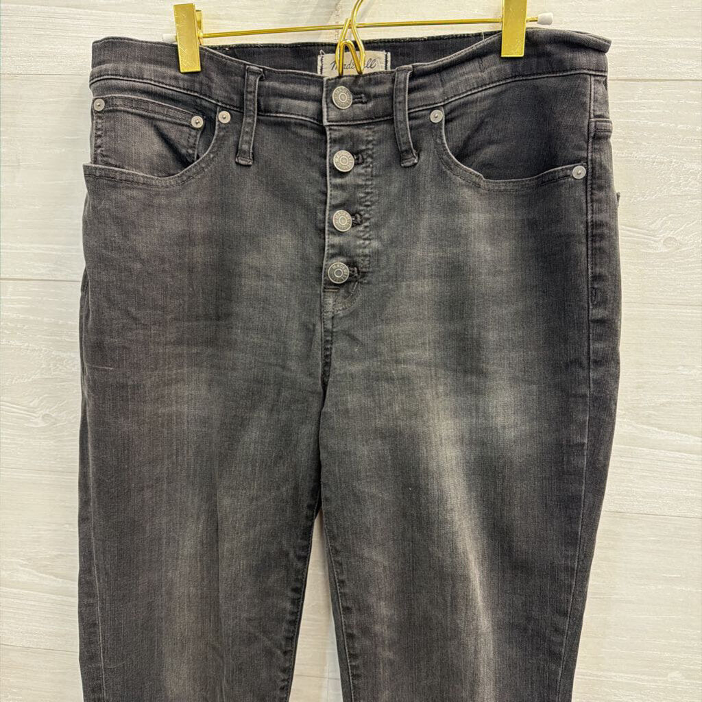 Madewell Black Denim Cali Demi Boot Jeans 30