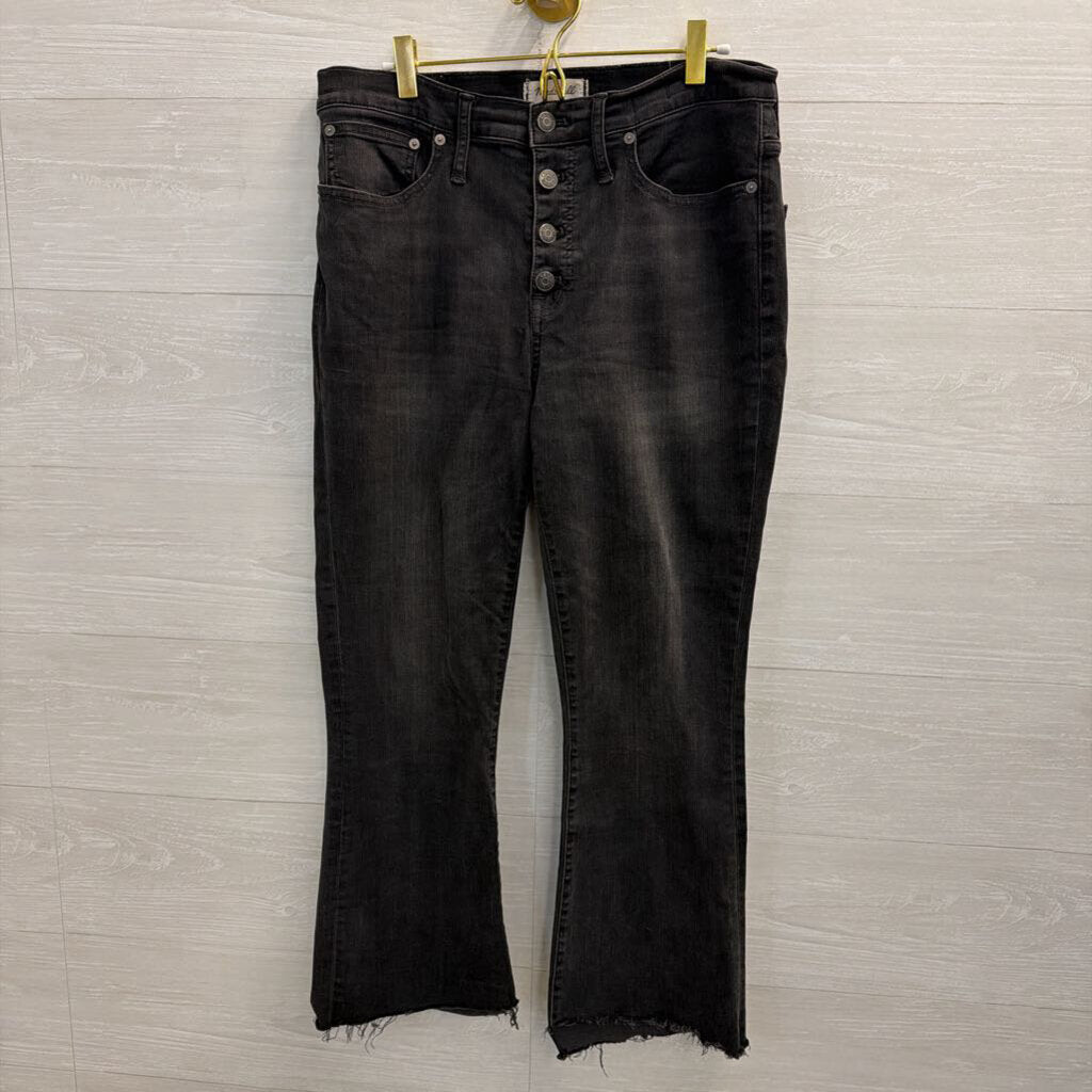 Madewell Black Denim Cali Demi Boot Jeans 30