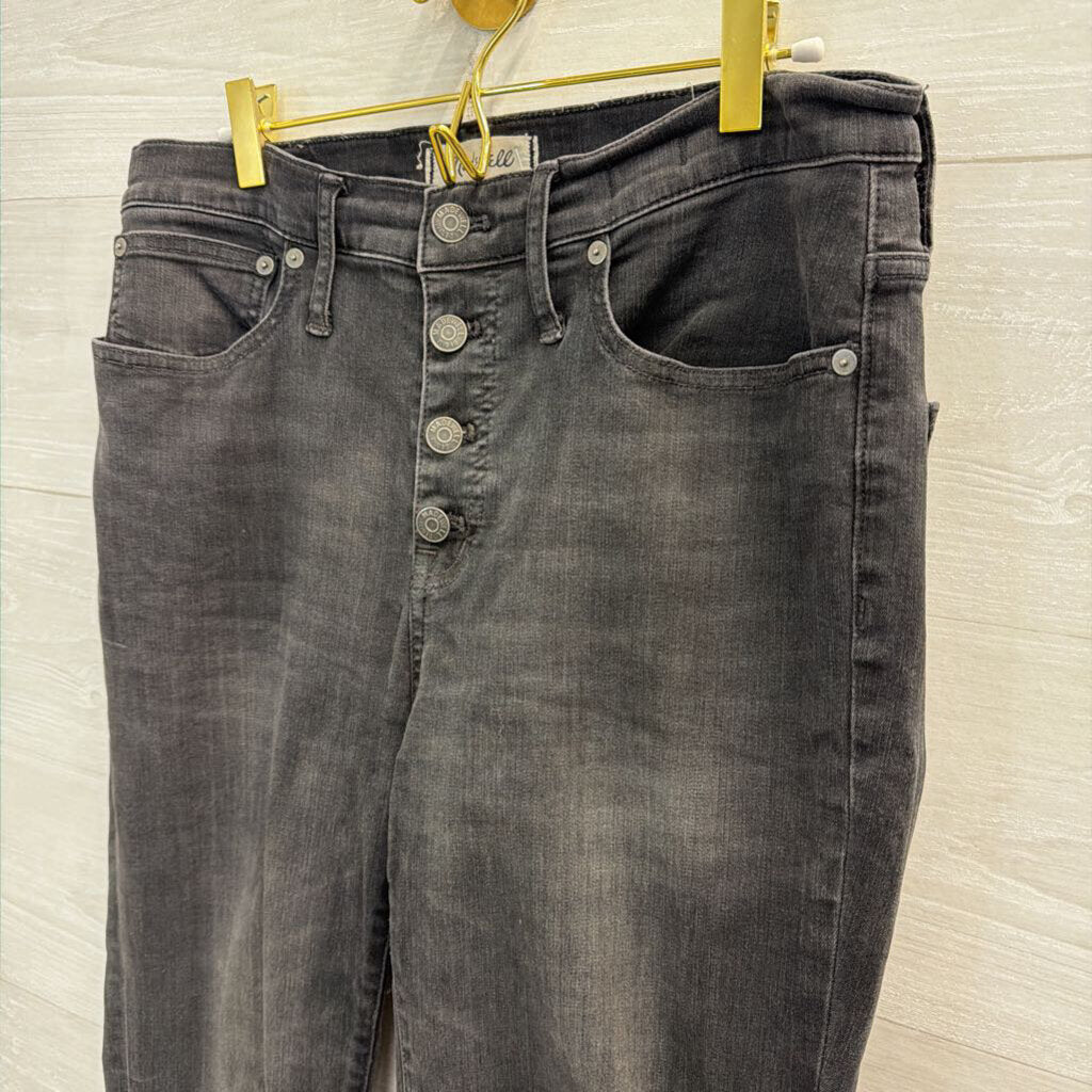 Madewell Black Denim Cali Demi Boot Jeans 30