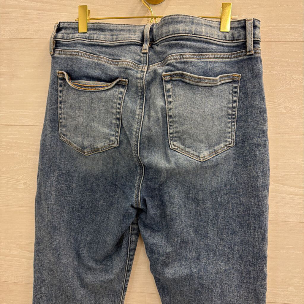 Loft Medium Wash The Curvy Kick Crop Jeans 30