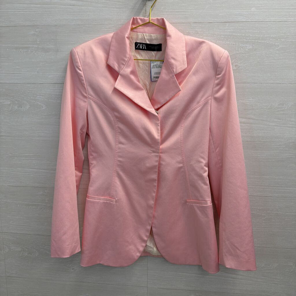 Zara Pink Blazer Jacket Small