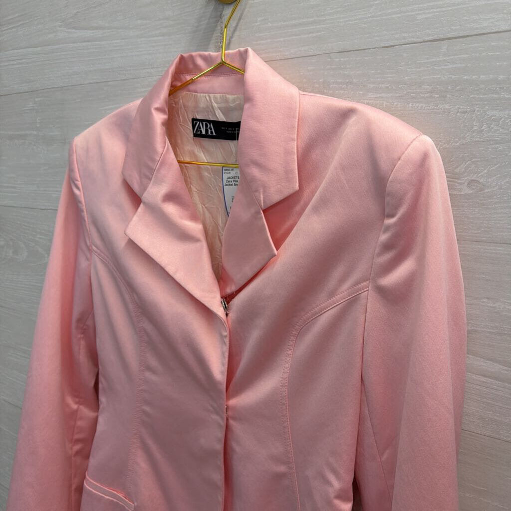 Zara Pink Blazer Jacket Small