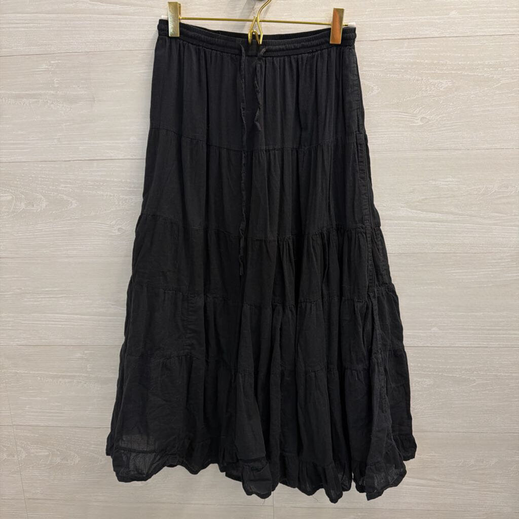 Jane Ashley Black Midi Skirt Large Petite