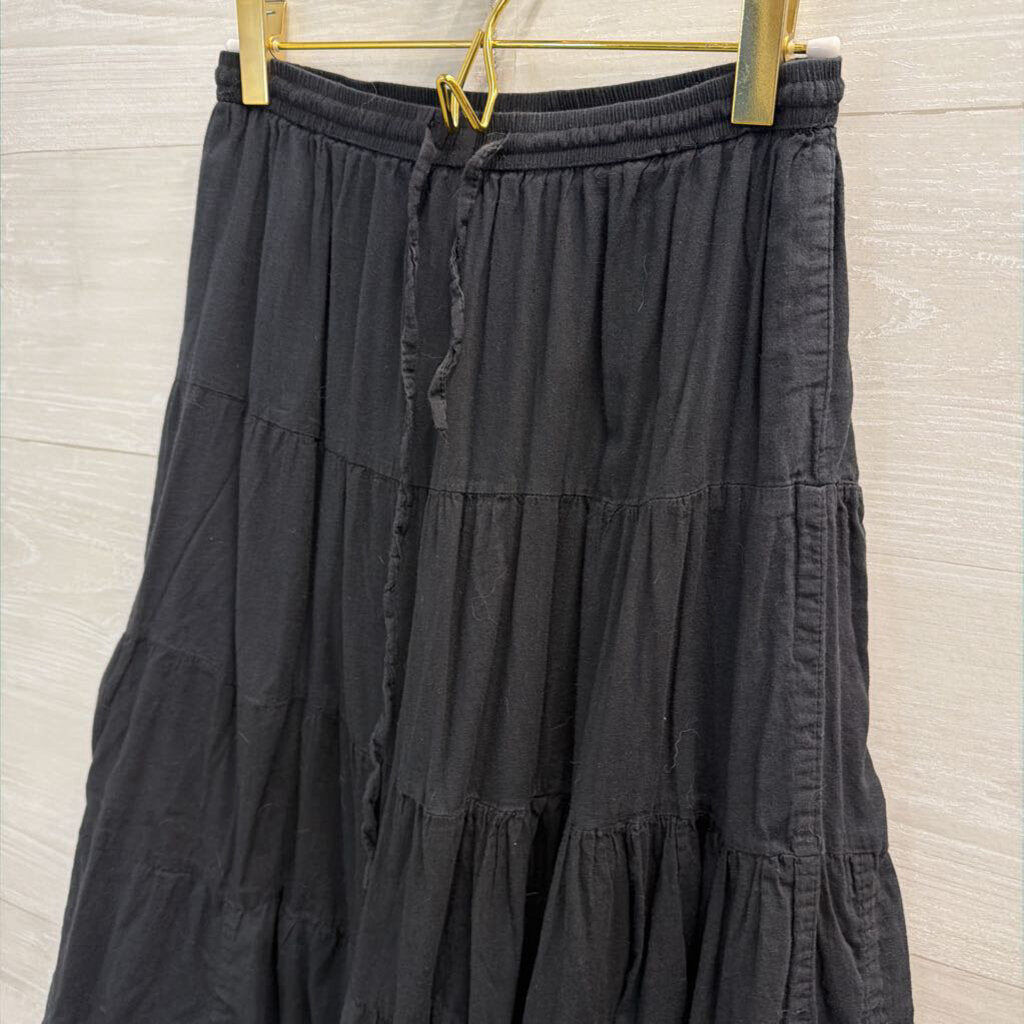 Jane Ashley Black Midi Skirt Large Petite