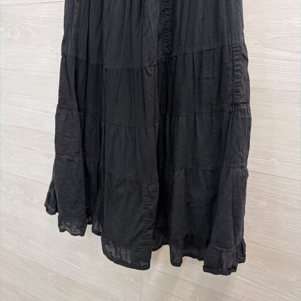 Jane Ashley Black Midi Skirt Large Petite