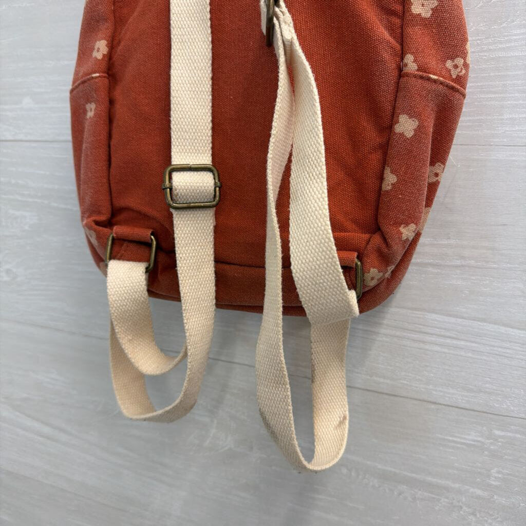 Typo Orange Flower Print Nano Backpack