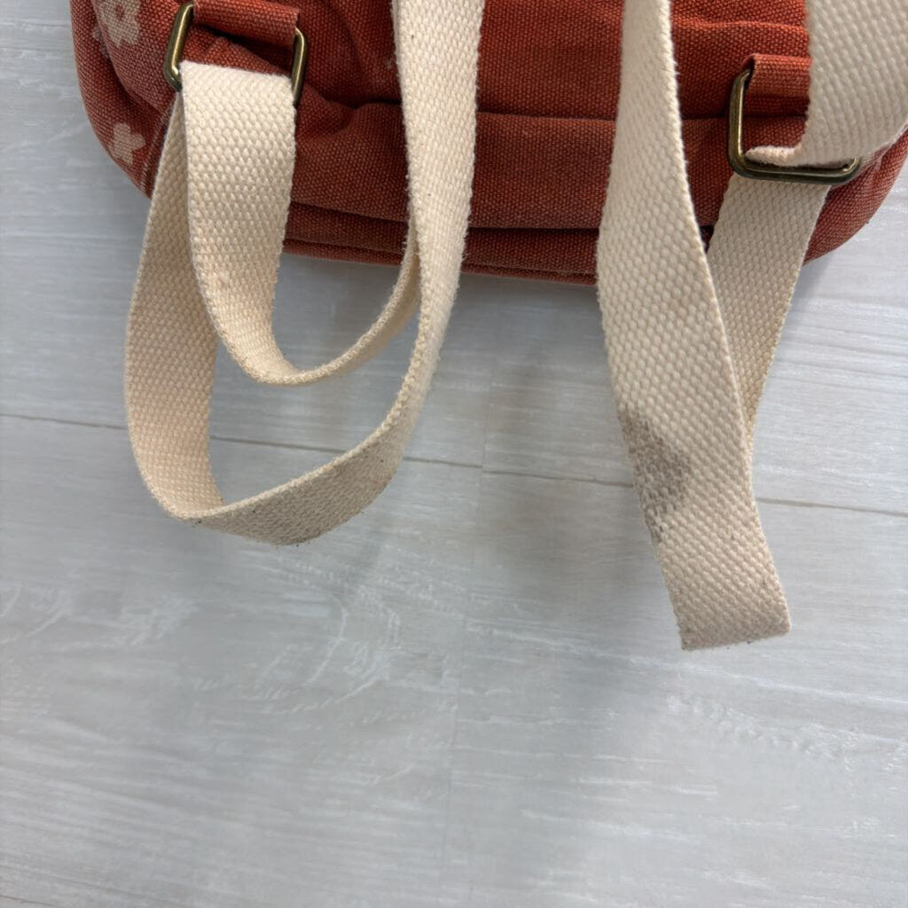 Typo Orange Flower Print Nano Backpack