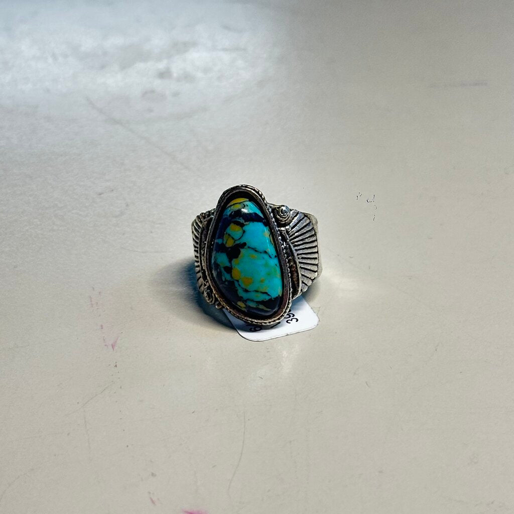 Silver/ Turquoise Statement Ring