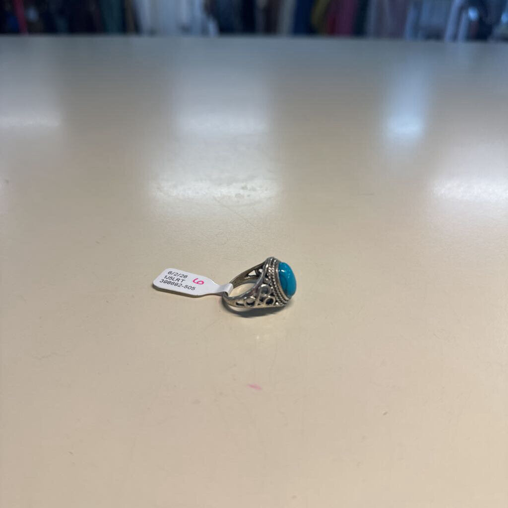 Silver/ Turquoise Statement Ring