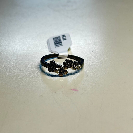 Silver Flower Band Ring