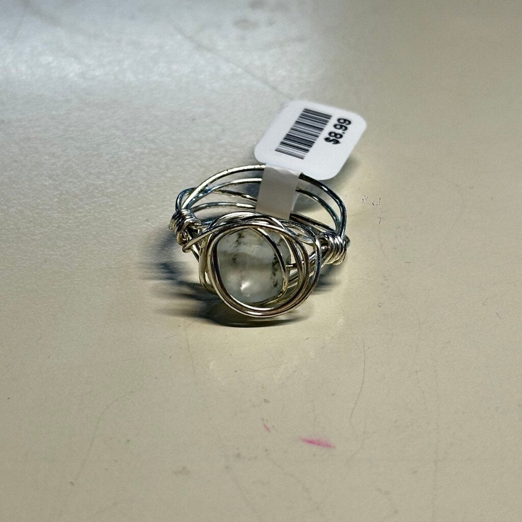 Silver Wire Stone Ring