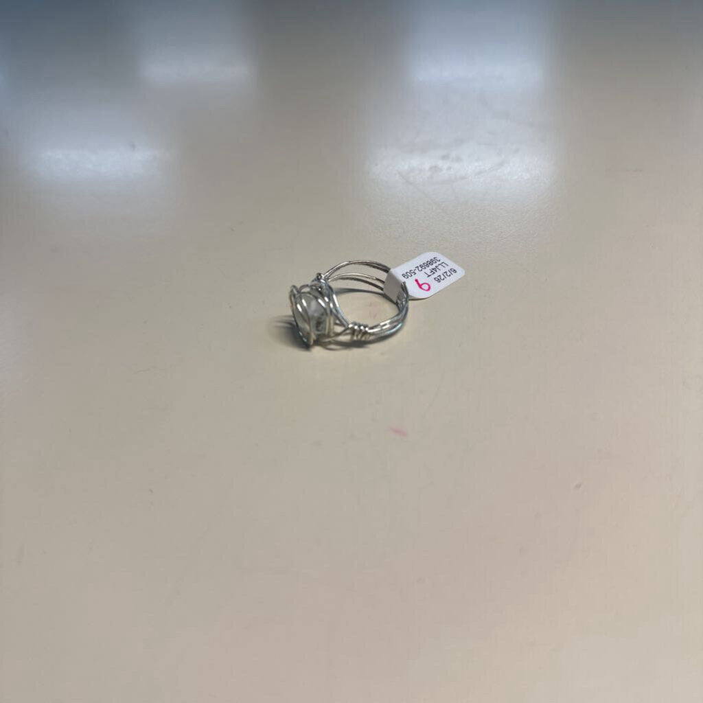 Silver Wire Stone Ring