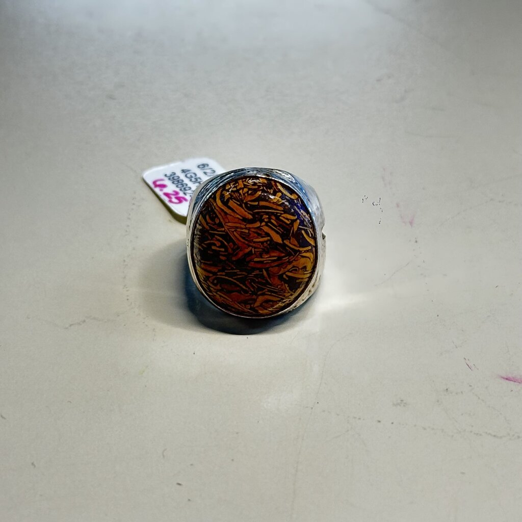 Sterling Silver/ Jasper Statement Ring