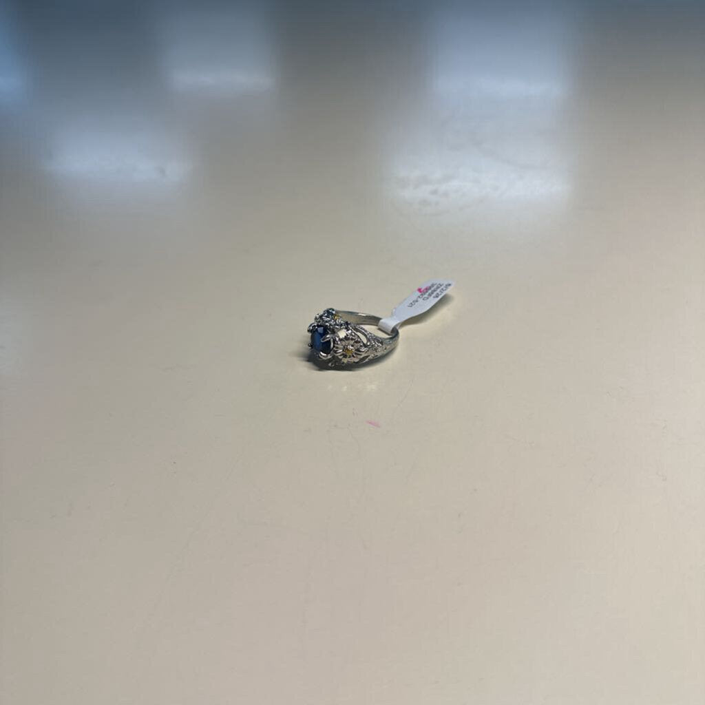 Silver/ Blue Stone Statement Ring