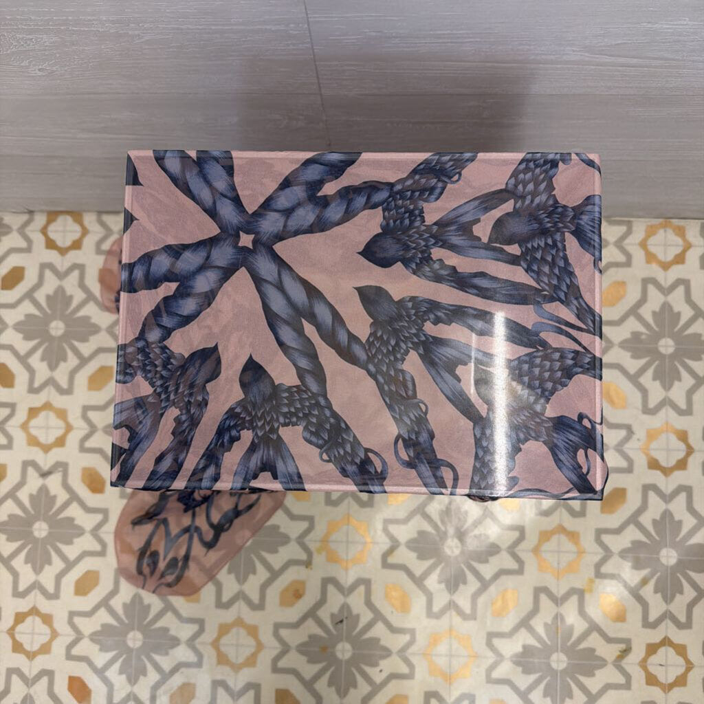 Alexander McQueen Pink/ Navy Print Scarf